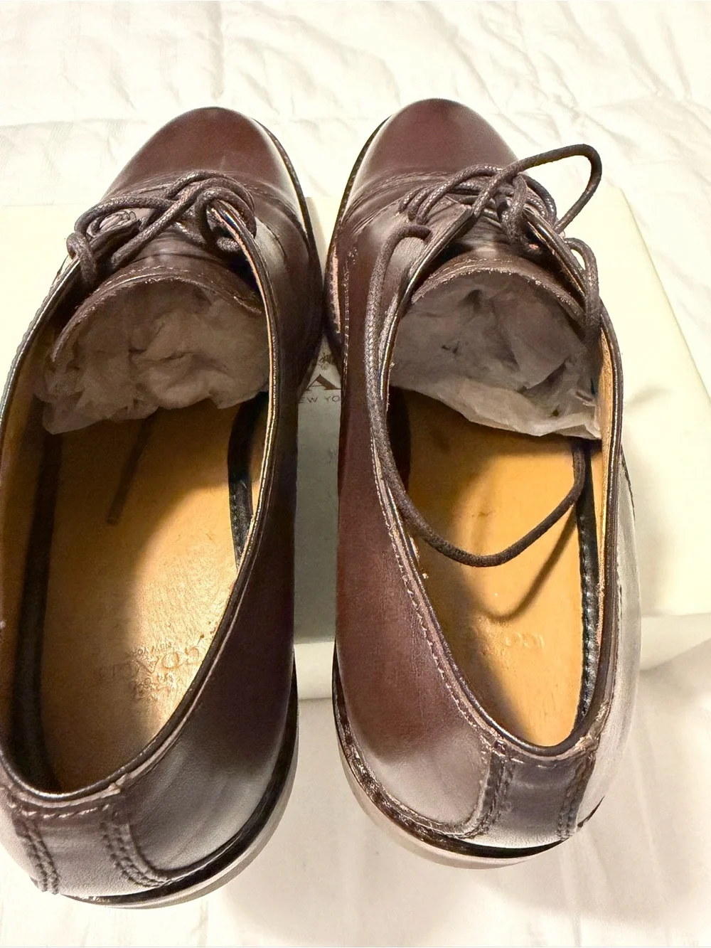 Coach Men’s Brown Cap-Toe Derby Shoes